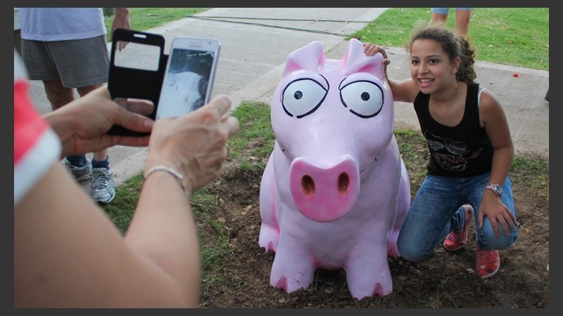 El cerdo Nabucodonosor, otro de los personajes sueltos por el Parque.