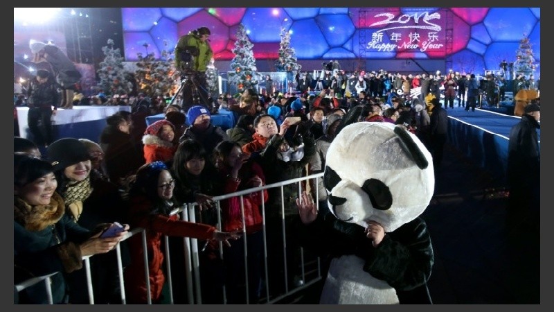 En Hong Kong algunos se disfrazaron de panda.