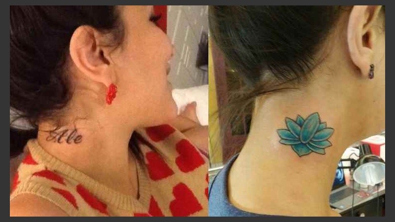 La actriz cambió el nombre de su ex por el dibujo de una flor de loto.