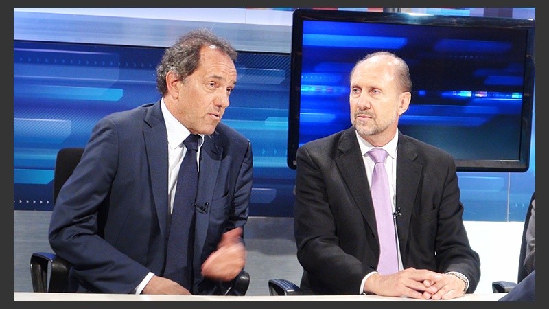Scioli junto al precandidato Perotti.