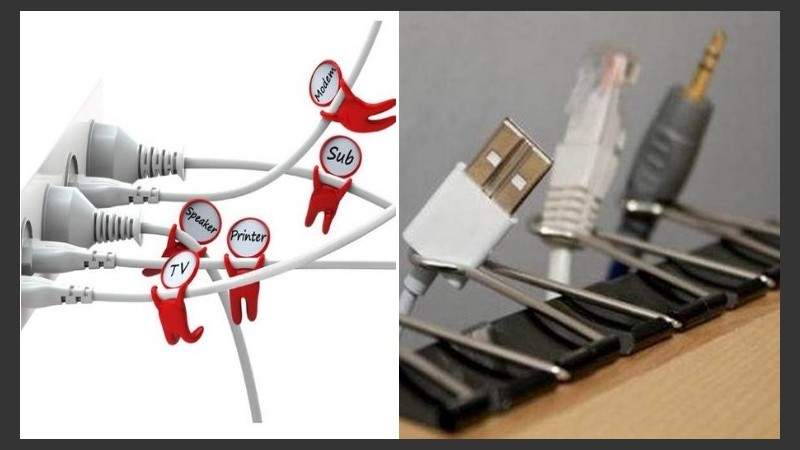 Una solución para separar los conectores e identificar qué cabe o enchufe pertenece a qué cosa