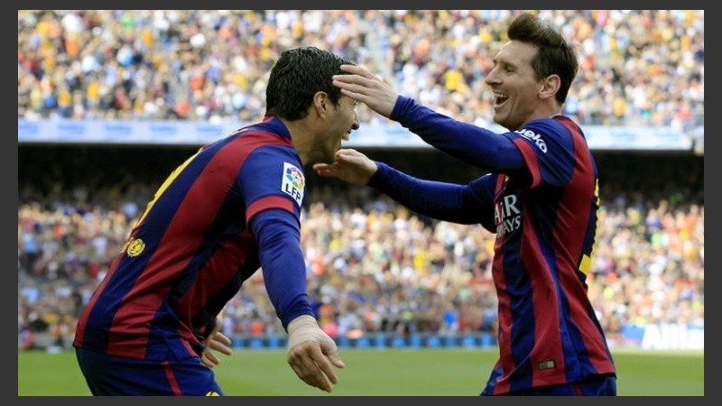 Messi y Suárez, goleadores de la tarde en el Barsa. 