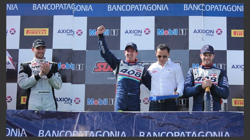 El podio: 1: Girolami 2: Ardusso 3: Canapino.