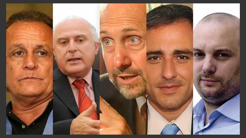 Los cinco candidatos a gobernador en las generales del 14 de junio.