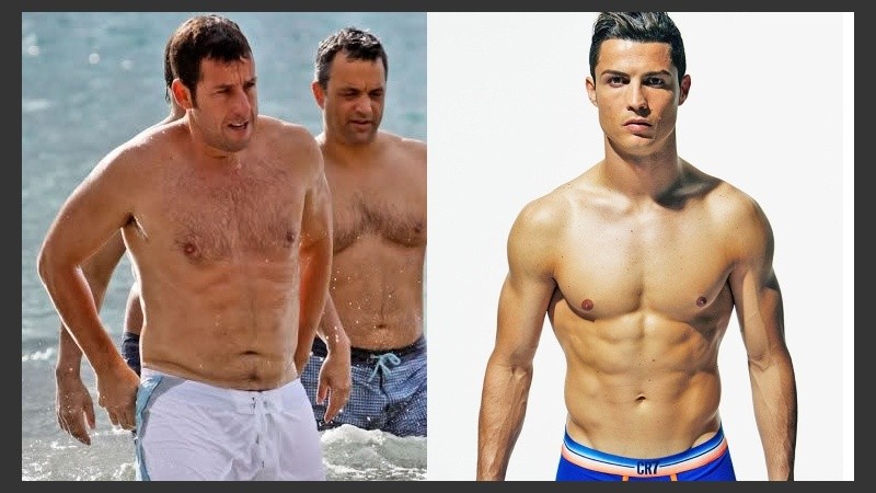 ¿Qué preferís, un novio con los abdominales de Cristiano Ronaldo o con la pancita de Adam Sandler?