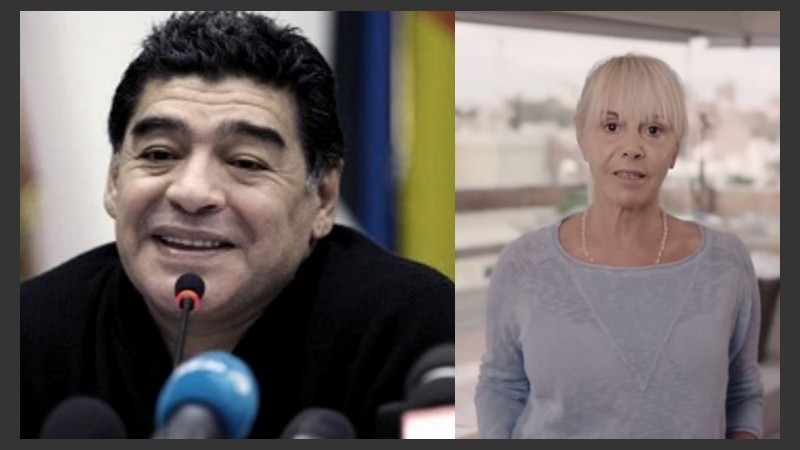 A Maradona no le gustó mucho verla a Claudia en un spot político. 