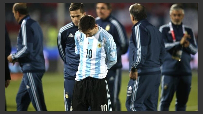 Messi, tras la derrota por penales ante Chile. 