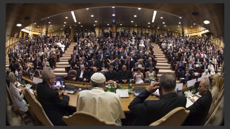 El Papa habló ante los alcaldes de todo el mundo.