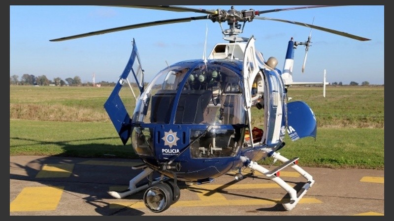 El helicóptero presentado por el gobierno provincial. 