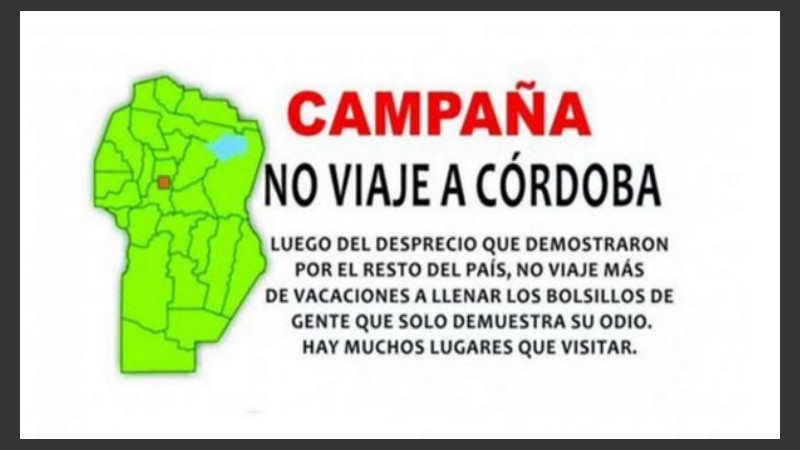 La acción es en respuesta al resultado obtenido por Cambiemos en Córdoba en el pasado balotaje, cuando se alzó con el 73 por ciento de los votos.