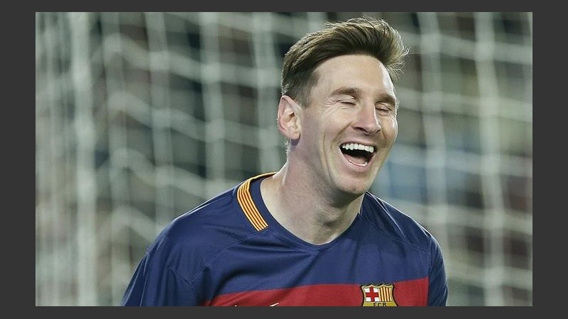 Messi sonríe como el mejor. 
