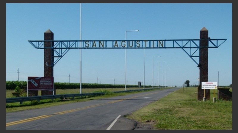 San Agustín, la localidad ubicada 25 kilómetros al sudoeste de la ciudad de Santa Fe. 
