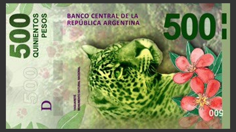 El boceto del nuevo billete de 500 pesos.