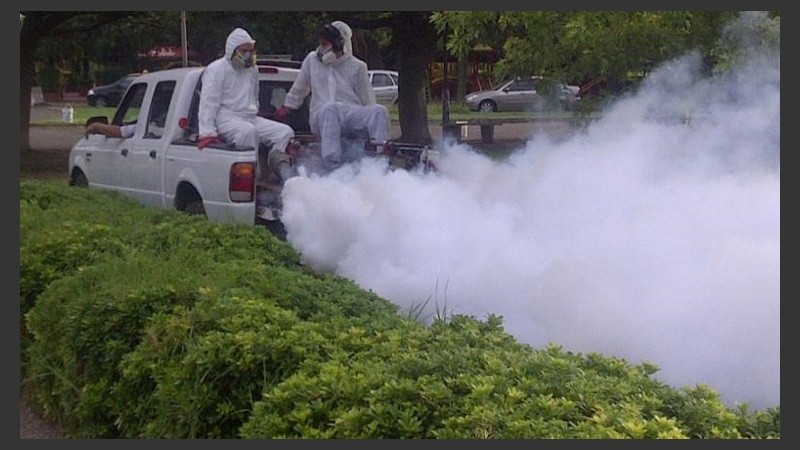 El municipio fumiga mosquitos periódicamente.