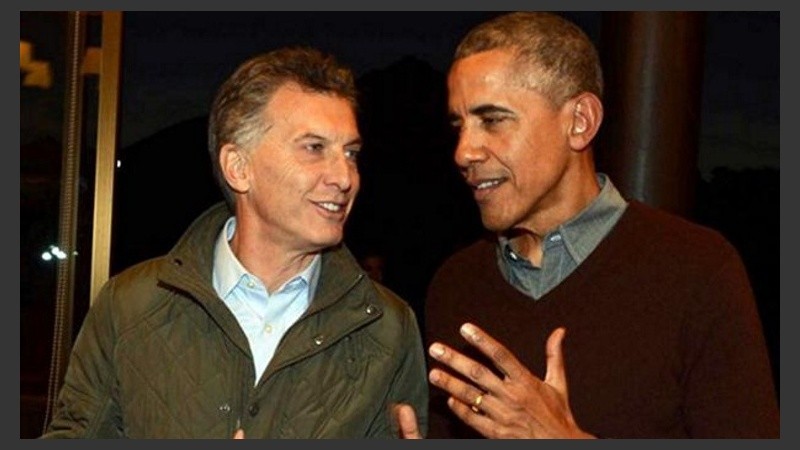 El presidente Mauricio Macri y Barack Obama se despidieron anoche en Bariloche. 