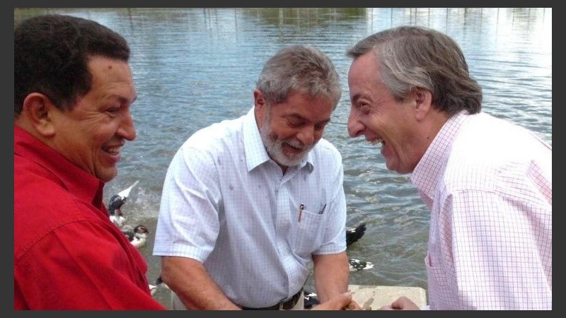 Encuentro trilateral entre Chávez, Lula y Kirchner en 2006.