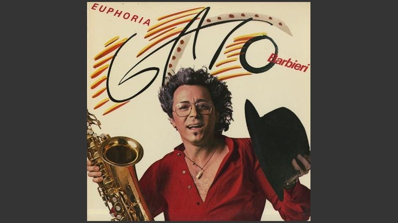 Un joven Barbieri en la tapa de su disco Euphoria (1979).
