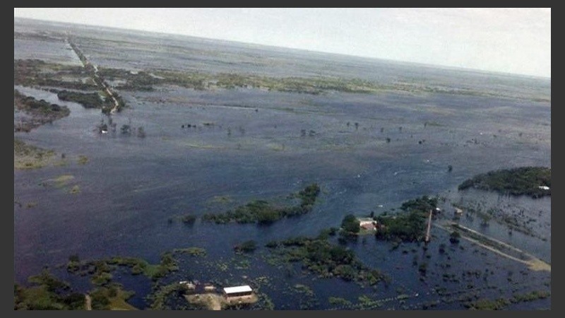 Campos inundados.