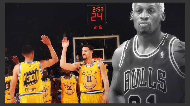 Curry y compañía hacen historia; Rodman los mira desde el pasado.
