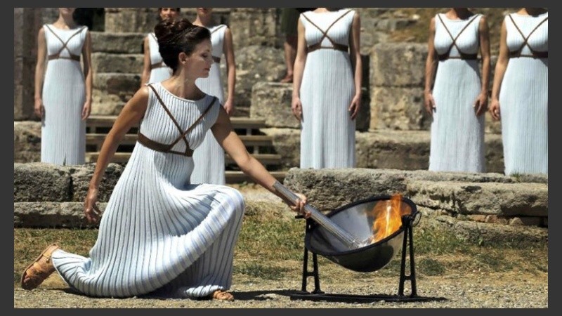 La ceremonia en Grecia.