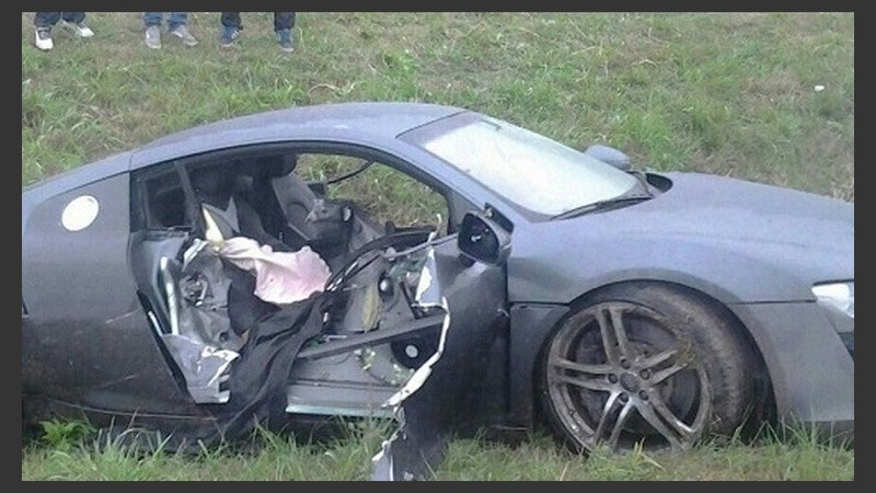 Así quedó el auto de Paladini el día del accidente de 2014. 