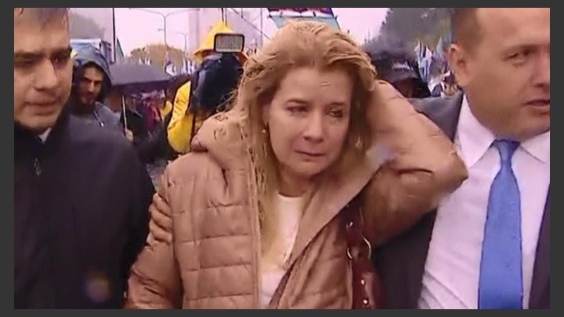 Mercedes Ninci, el día en que la agredieron en la marcha a favor de Cristina.