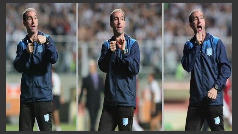 La secuencia de fotos que muestra el gesto del argentino. 