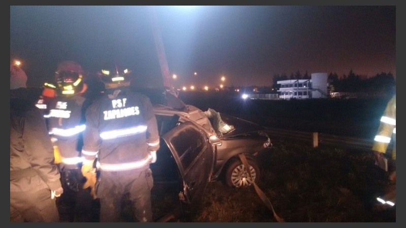 El accidente se produjo a la altura del kilómetro 19 de la autopista a Santa Fe. 