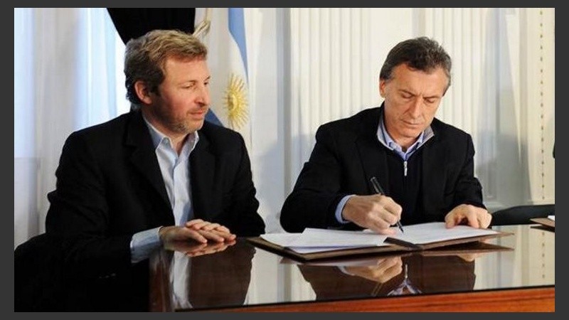Frigerio junto al presidente Macri. 