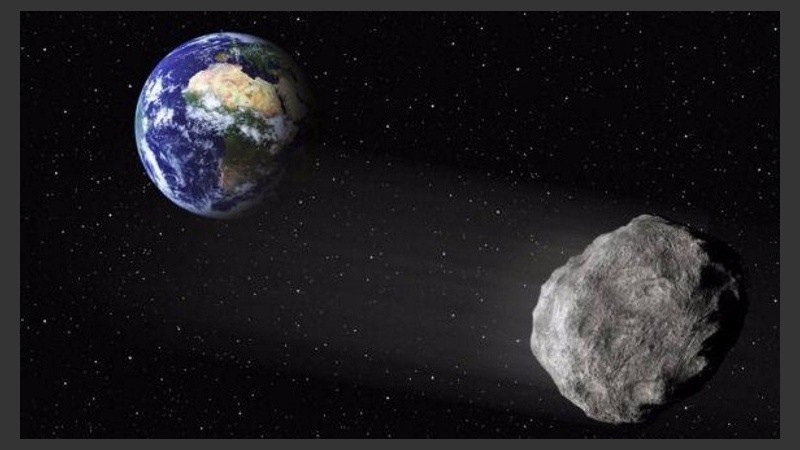 Un asteroide gigante que se acerca a la Tierra.