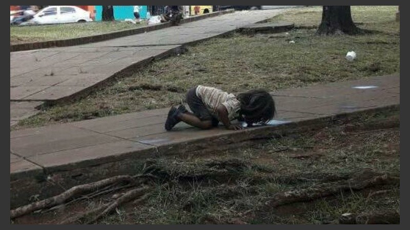 La foto que muestra el impacto de la pobreza en el país.