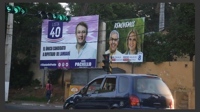 Los afiches electorales en las calles de Paraguay.