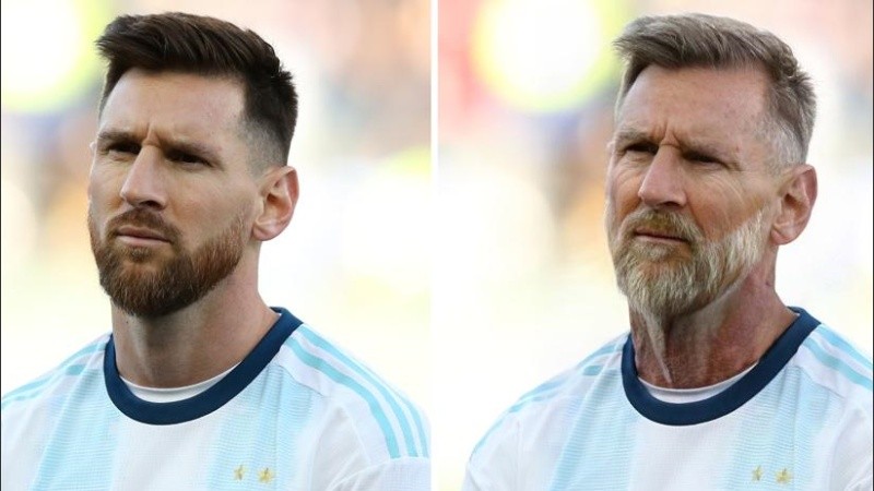 Dos versiones de Messi.
