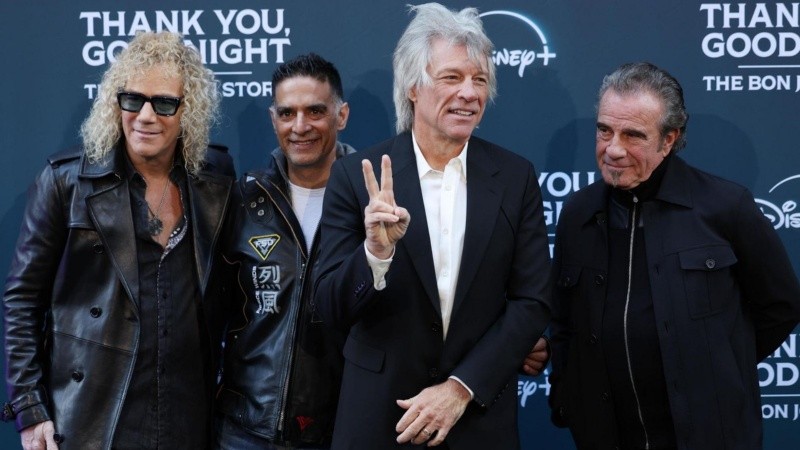 El grupo Bon Jovi en la presentación de la serie documental sobre su historia.