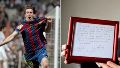 Subastan la servilleta en la que se firmó el primer "contrato" de Lionel Messi con el Barcelona