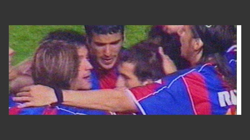 Darío Bottinelli desató el festejo del Cuervo (Imagen de TV). 