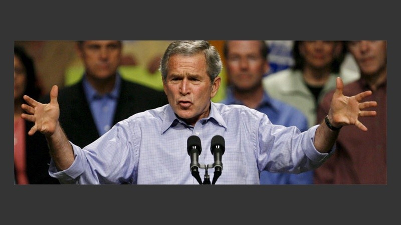 El presidente estadounidense, George Bush, en la campaña Kansas Victory 2006 