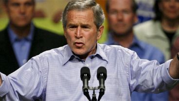 El presidente estadounidense, George Bush, en la campaña Kansas Victory 2006