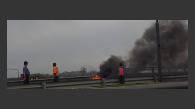 Los piquetes se mantuvieron a lo largo de este martes.