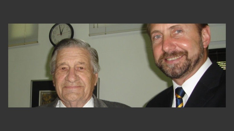 El empresario René Francovigh y el intendente de Rafaela Omar Perotti.