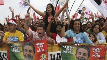 Partidarios de Lula celebran el inicio del nuevo mandato (EFE).