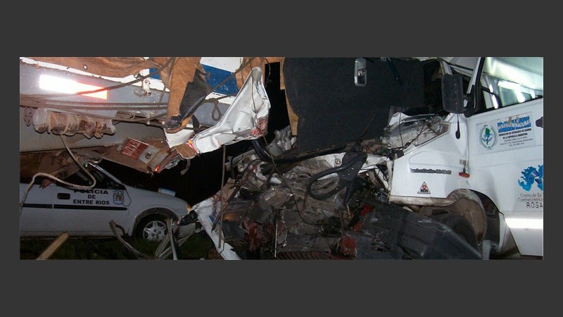 Una imagen que da cuenta de la fuerza del impacto (Federal al día).