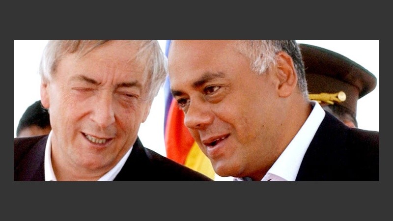 Kirchner con el vicepresidente venezolano, Jorge Rodríguez (EFE).