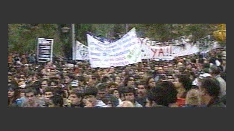 En Neuquén todas las críticas eran para Sobisch (Imagen TV). 