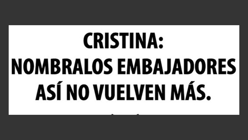 Un pedido a la presidenta para gastar a los de Boca.