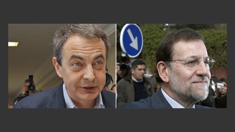El socialista Zapatero y el conservador Rajoy, las dos opciones centrales. (EFE)