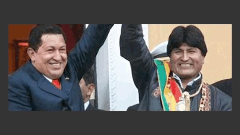 Una dupla para le mal gusto: Chávez y Morales no tienen onda. 