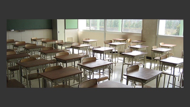 Una imagen que en la gestión Binner se vio poco: el aula vacía.