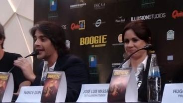 Gustavo Cova, Pablo Echarri, Nancy Duplaá y José Luis Massa, los responsables de Boogie en los cines