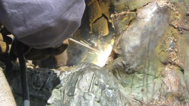 La estatua del Che, una de las tantas víctimas del vandalismo.